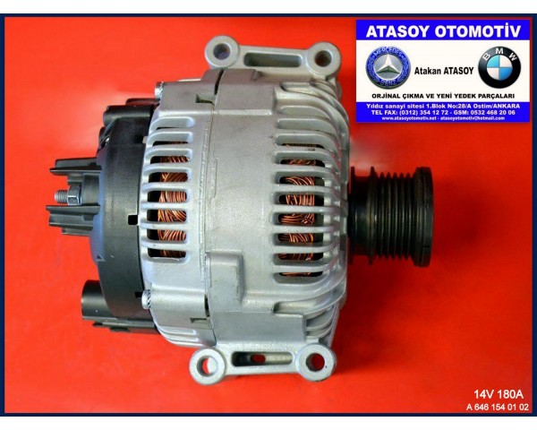 MERCEDES W639 VİTO ALTERNATÖR 6461540102 - 6461541102 A6461540102 A6461541102 - 2251771802 - 555577180 VALEO 439585 VALEO 543248 VALEO 439619 VALEO 440057 VALEO 440176 VALEO TG17C041 VALEO TG17C061 - 14V 180